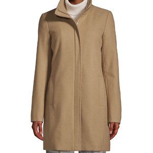 Land' End Camel Wool Blend Coat,  Women's Insulated Wool Coat Size 10